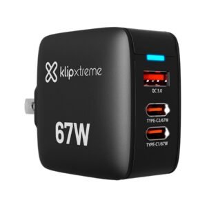 KMC-500_1 KX Wall Charger 67W KMC-500 2xUSB-C PD3.0 + USB-A QC3.0 GAN