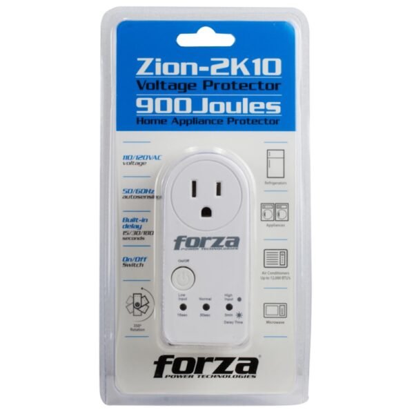 FVP-1201B_5 Protector de voltaje 900J/1800W, 1 sld, giro de 350°