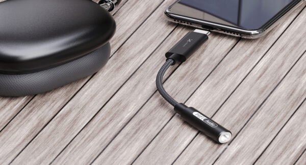 Adaptador USB-C macho a 3,5mm hembra para audífonos