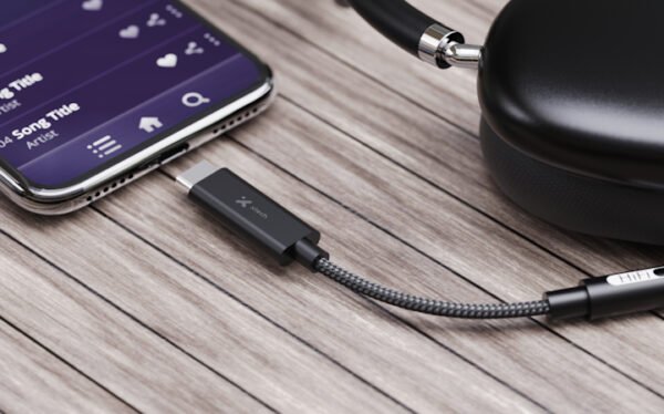 Adaptador USB-C macho a 3,5mm hembra para audífonos
